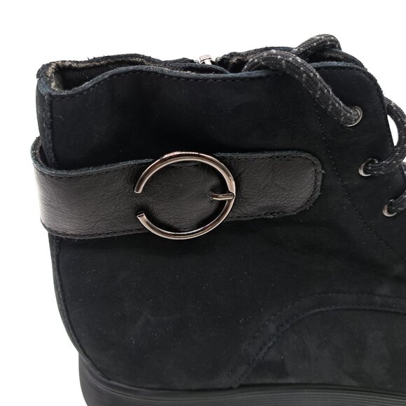 Munro Women's Buckley Black Nubuck Leather Boots - Size 9.5W - Picture 10 of 13